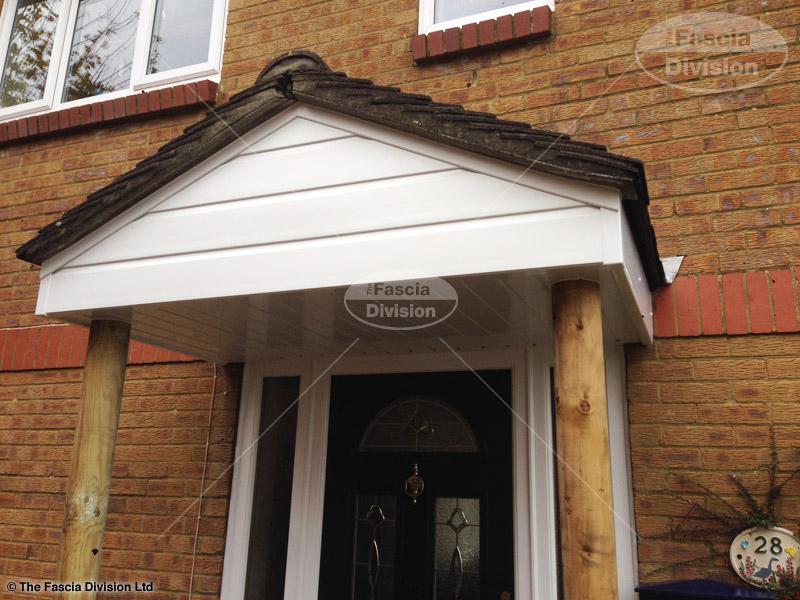 white upvc cladding porch