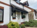 Black UPVC cladding on a porch