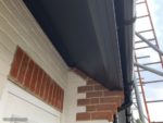 Black UPVC plain soffits with black UPVC gutters