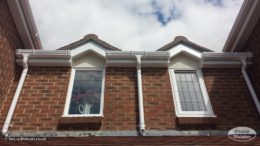 White Fascia, soffit and guttering on dormer windows