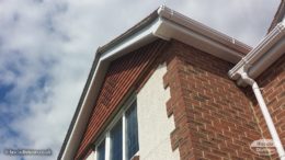 Soffit and fascia replacement on a large dormer window