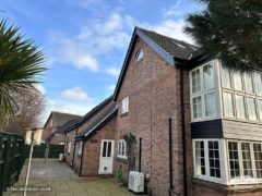 Black ash UPVC fascia and soffit with black square guttering